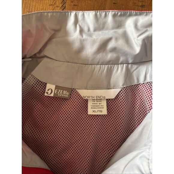 North End Men's Lightweight Hooded Olympic Red/Gray Jacket Windbreaker XL NWT - Picture 3 of 6
